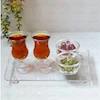 ست اردو خوری و پذیرایی تایوانی ۲ پیاله اکرولیک با سینی