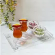 ست اردو خوری و پذیرایی تایوانی ۲ پیاله اکرولیک با سینی