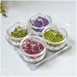 ست اردو خوری و پذیرایی تایوانی ۴ پیاله درب‌دار با سینی و قاشق 