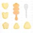 پک حرفه ای قالب‌ و توپک کن برنج و کوفته 6 عددی | Rice Ball Maker بلوکیش