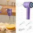 همزن شارژی بی‌سیم ۲ سر آشپزخانه بنفش | Wireless Hand Mixer بلوکیش