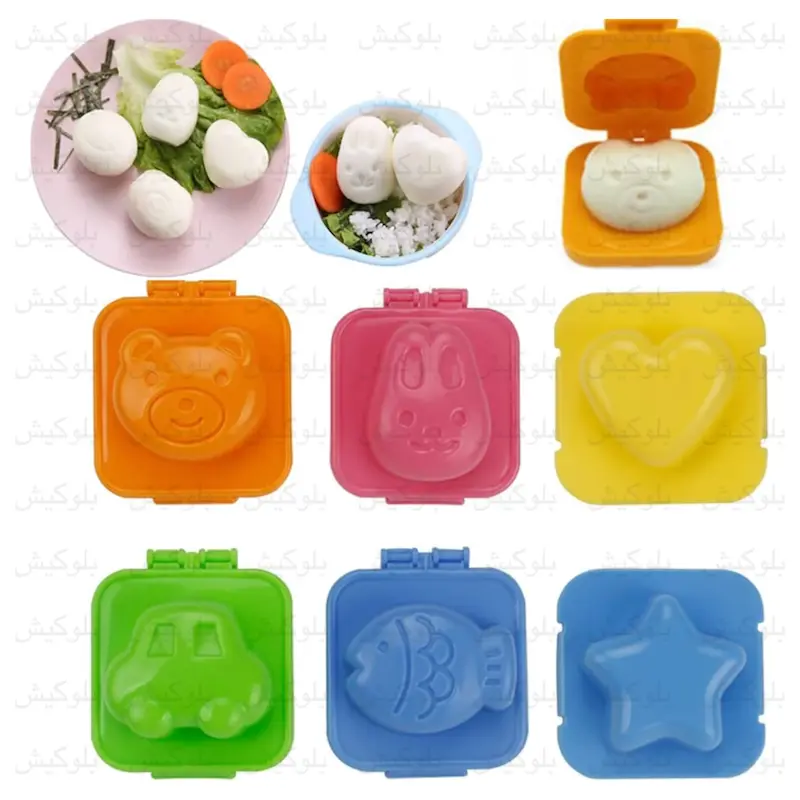  قالب فانتزی برنج و تخم‌مرغ Rice & Egg Mold (طرح‌های عروسکی، قلب و ستاره)