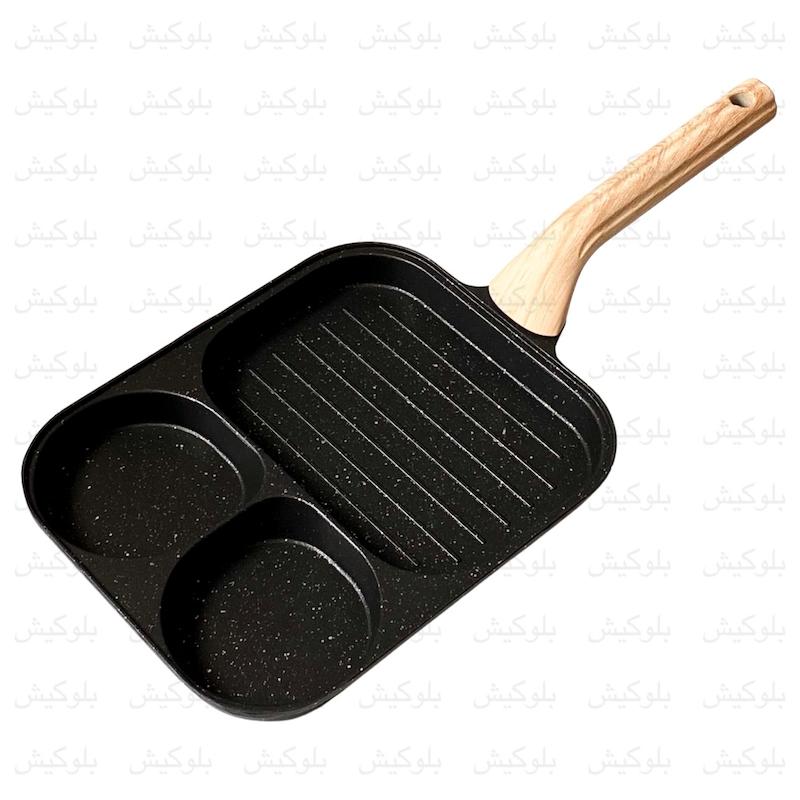تابه چندقسمتی مناسب پخت نیمرو پنکیک و استیک