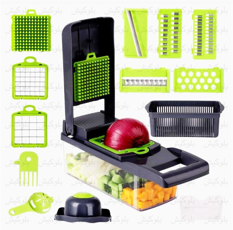 تیغه‌های خردکن مکعبی ۶×۶ و ۴×۴ میلی‌متری ست Veggie Slicer