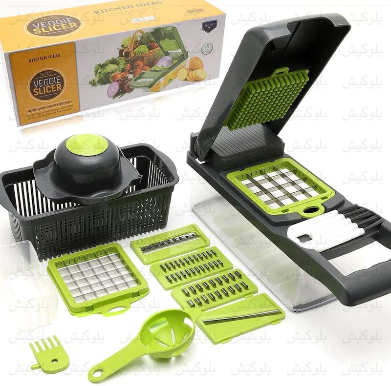 جعبه ست رنده و خردکن ۱۴ تکه Kitchen Ideas مدل Veggie Slicer