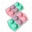 قالب سیلیکونی ۶ خانه طرح گل برای پخت کاپ کیک و مافین