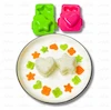 قالب فانتزی تخم‌مرغ و یخ طرح قلب و ستاره، سرو تخم‌مرغ و ژله فانتزی در بشقاب صبحانه کودکانه