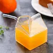 لیوان شیشه‌ای مدرن طرح پاکت شیر (Milk Carton Glass)