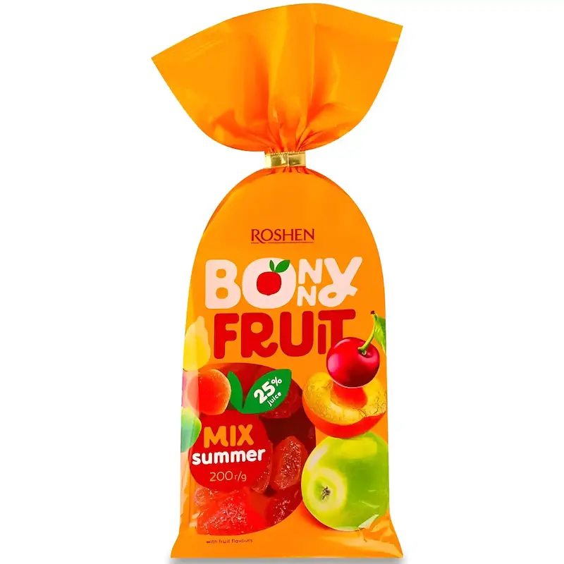 پاستیل بانی فروت طعم  میوه های تابستانی روشن  ۲۰۰ گرم