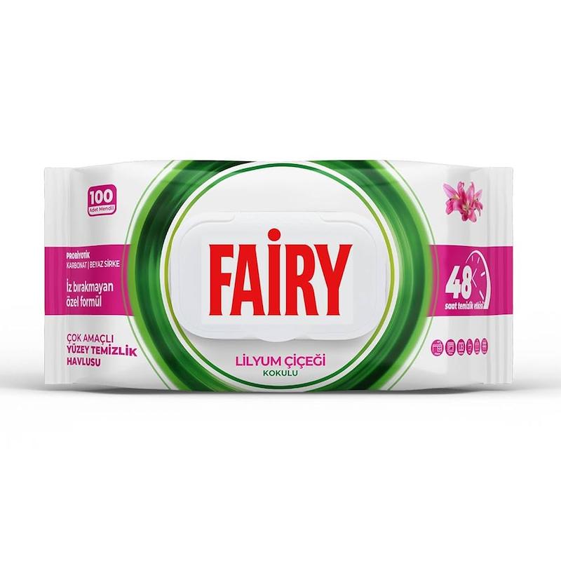 دستمال سطوح چندمنظوره فیری رایحه گل لیلیوم  بسته ۱۰۰ عددی