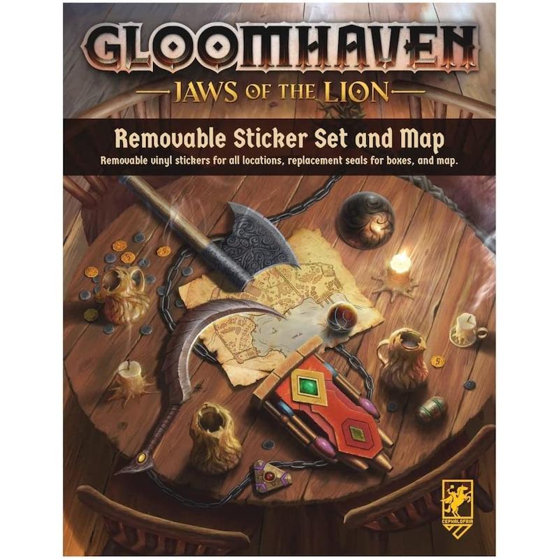 Gloomhaven: Jaws of The Lion  Removable Sticker Set and Map