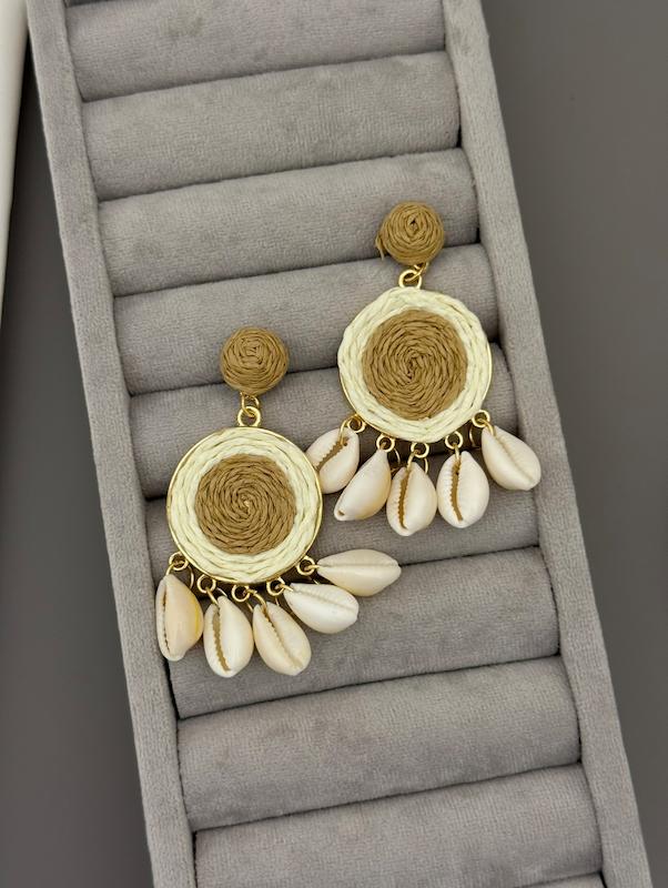 گوشواره رافیا آویز