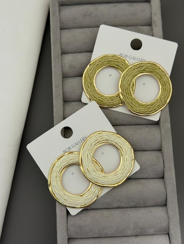 گوشواره رافیا دایره