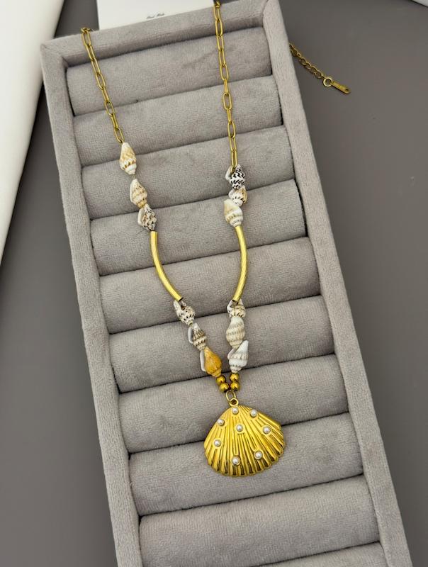 گردنبند استیل صدفی