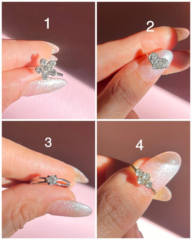 انگشترپا فانتزی نگینی