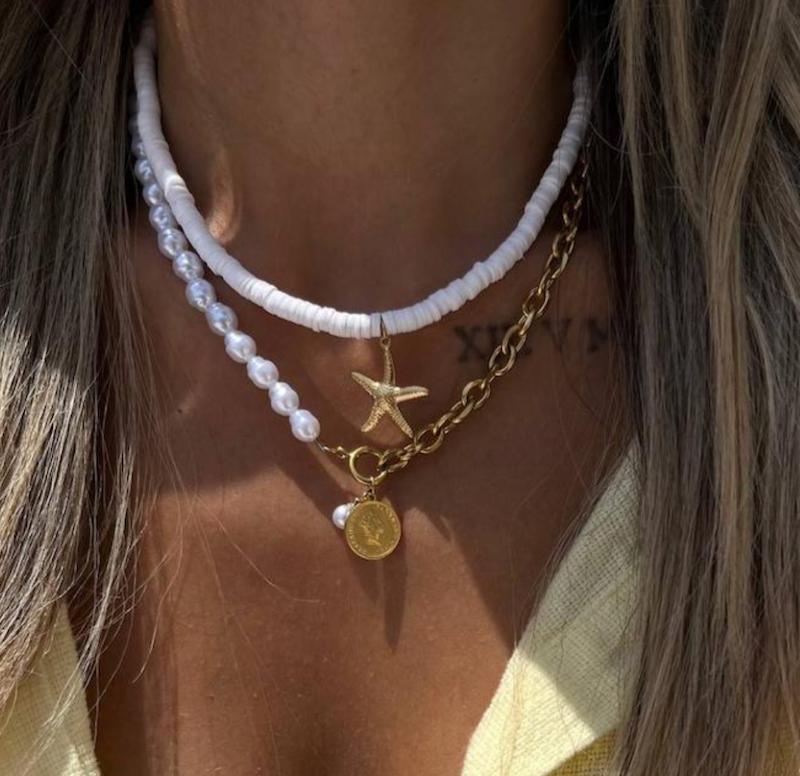 گردنبند دریایی و مروارید پرورشی