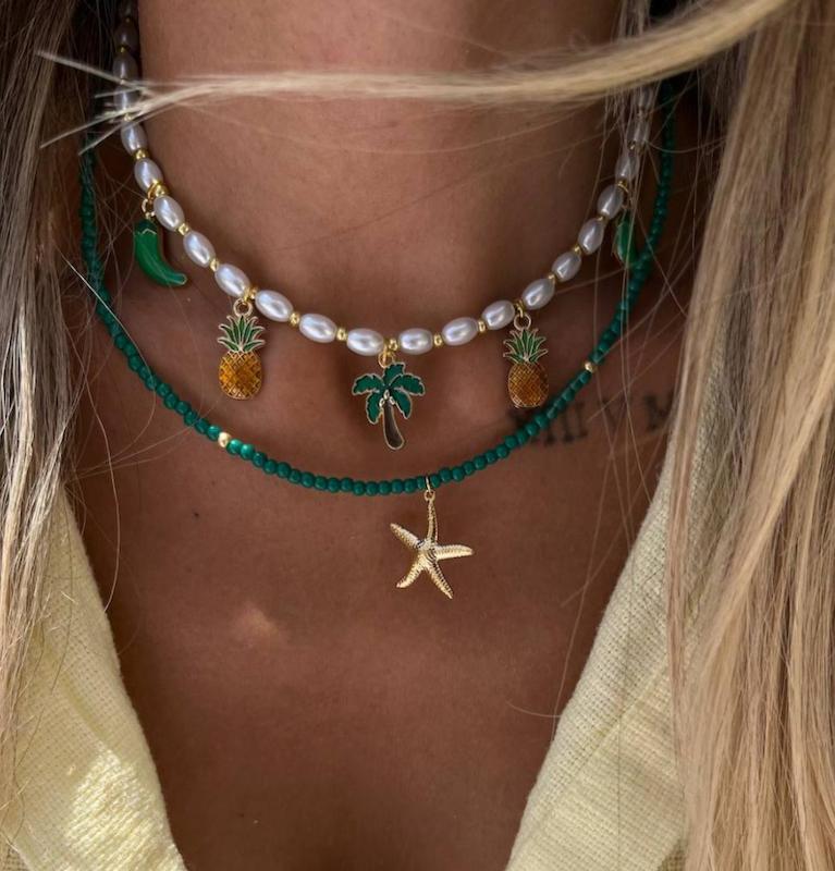 گردنبند اناناس ۲ تایی