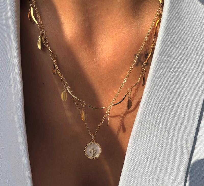 گردنبند ۲ لاین شیک