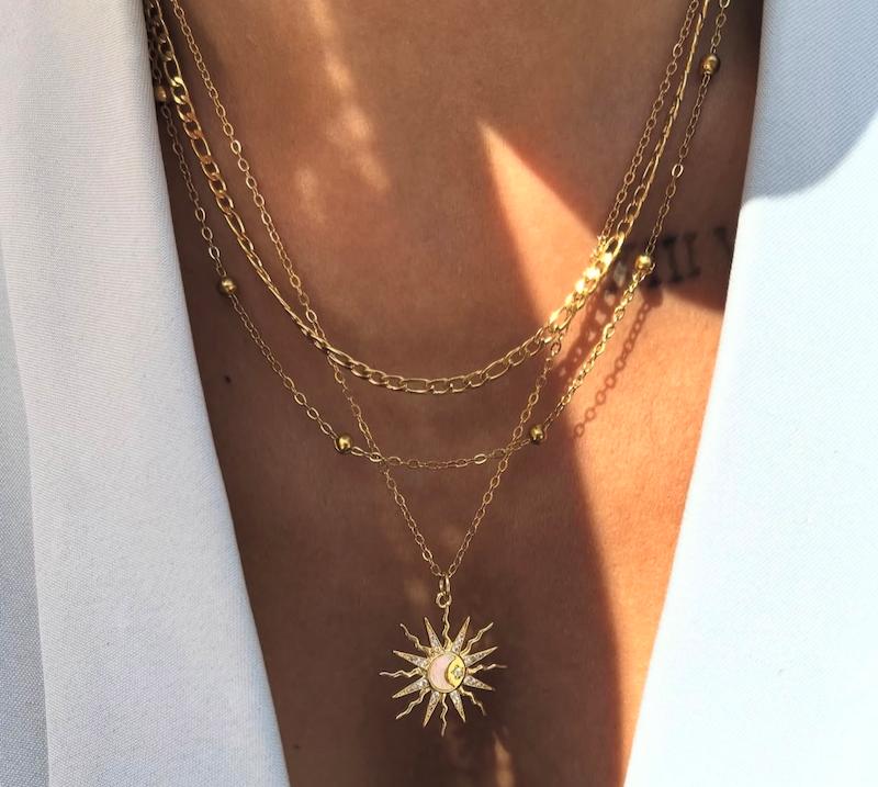 گردنبند۳ لاین خورشیدی گویی