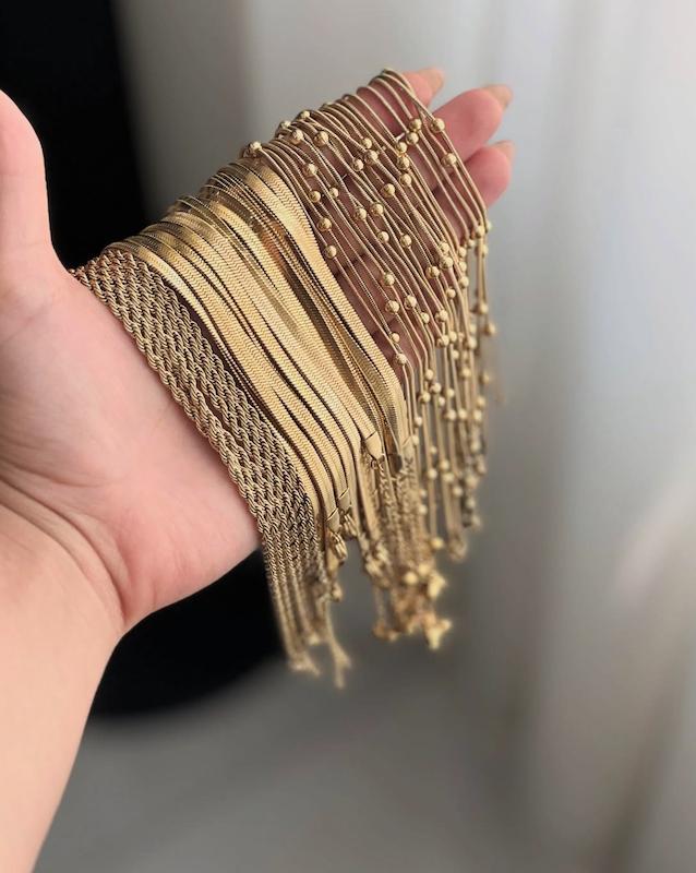 گردنبند دستبند ماری ٫ گویی ماری٫ طنابی