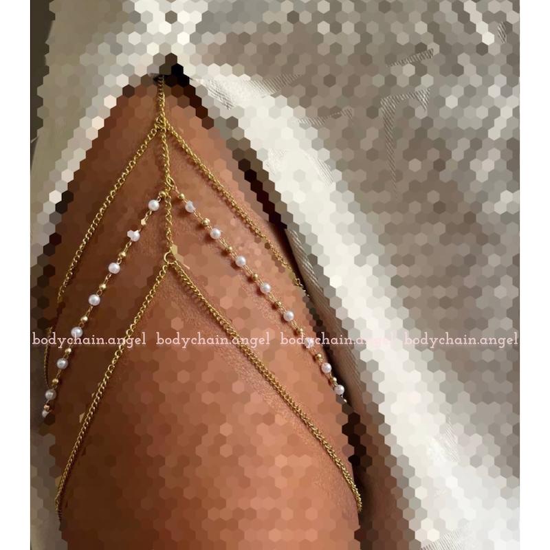 زنجیر ران مروارید گویی دار / ران بند