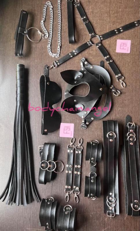 ست کامل چرم فانتزی زناشویی/ لباس خواب فانتزی