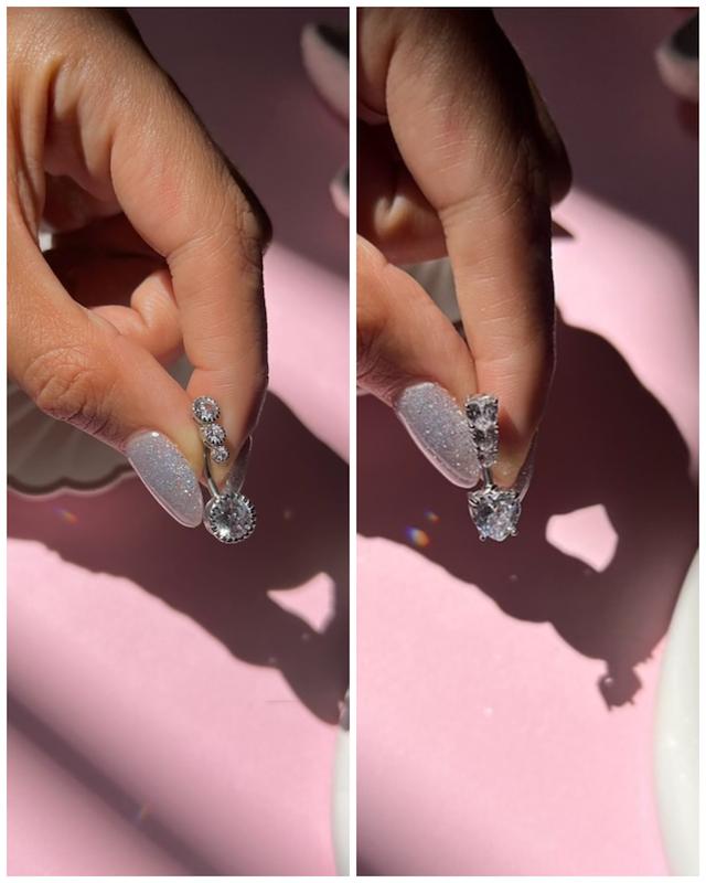 پیرسینگ واقعی ناف گرد و قلب