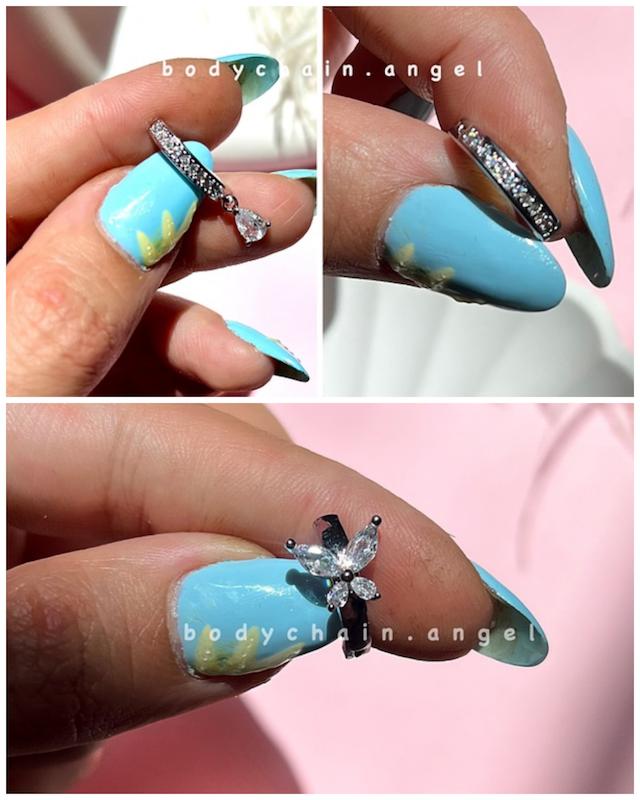 پیرسینگ واقعی ناف مدل گرد