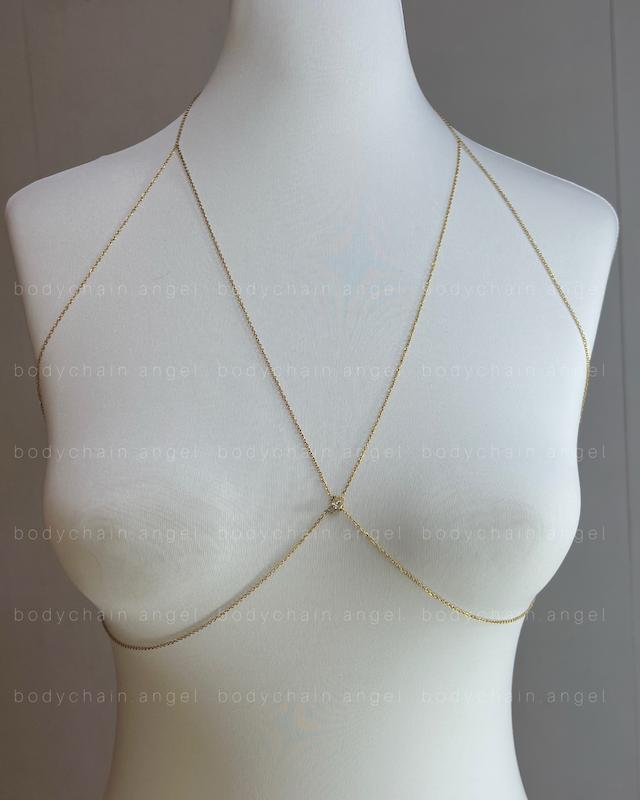 زنجیربدن /زنجیرسینه تک نگین