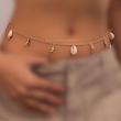 زنجیر شکم صدفی ستاره استیل / زنجیر کمر