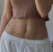 زنجیر شکم دولاین سکه و ستاره / زنجیر کمر استیل