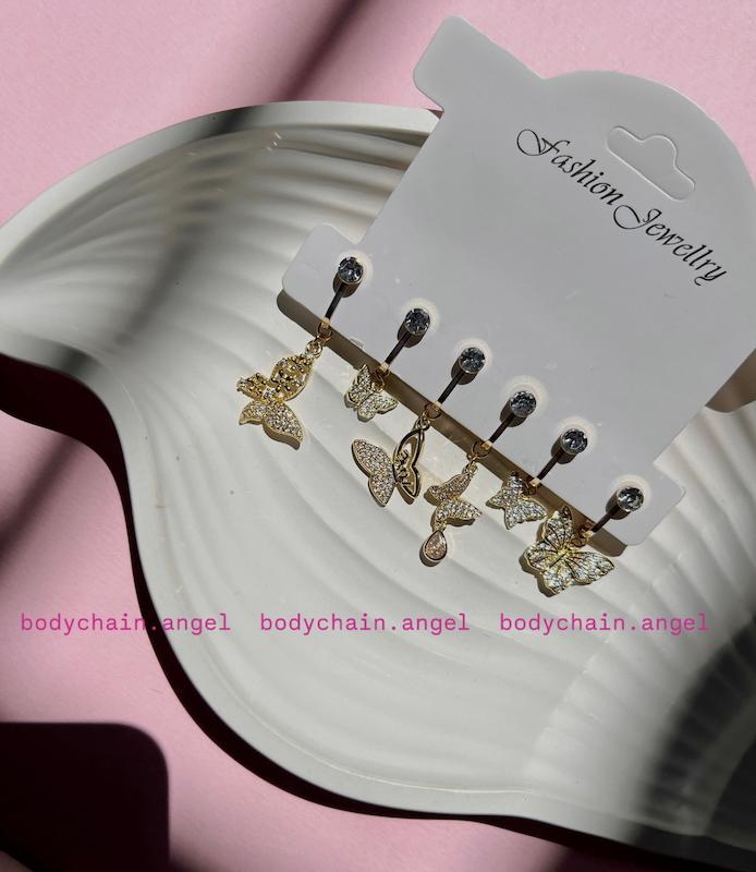 پیرسینگ فیک ناف  پروانه