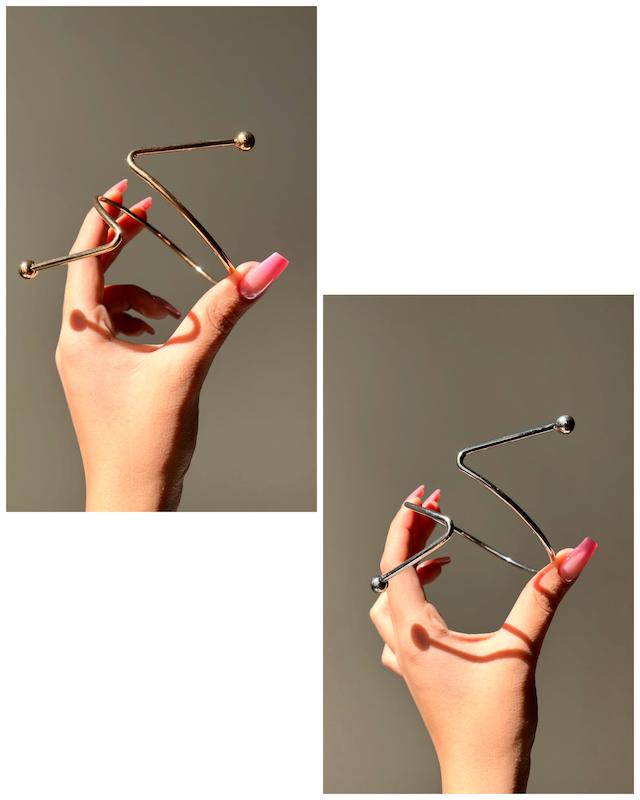 بازوبند طلایی و نقره ای