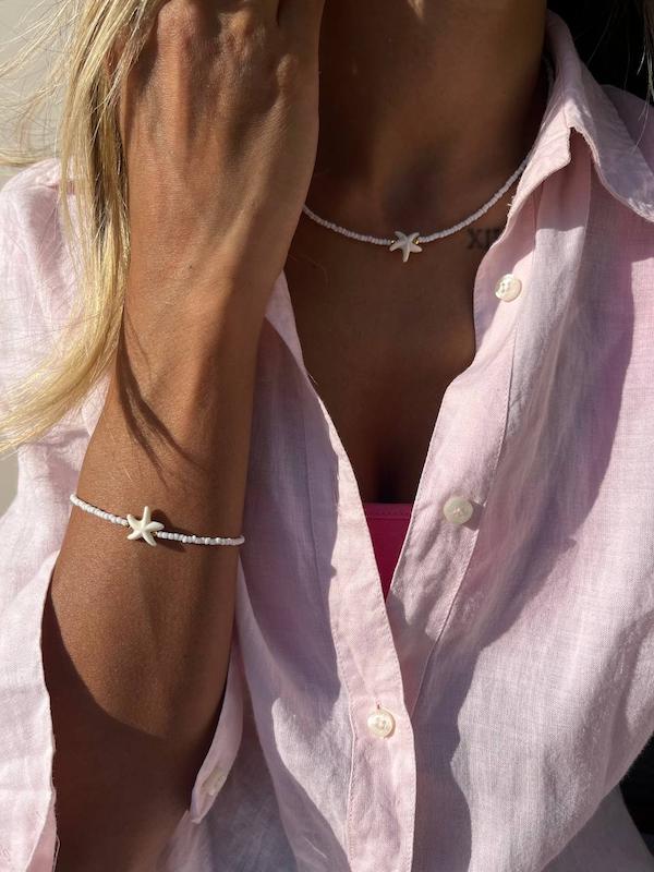 ست گردنبند و دستبند ستاره