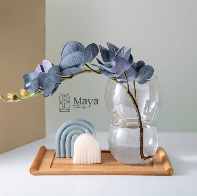 گلدان شیشه ایی موجی 