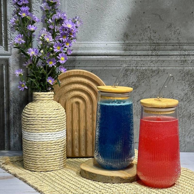 لیوان اسموتی شیاردار