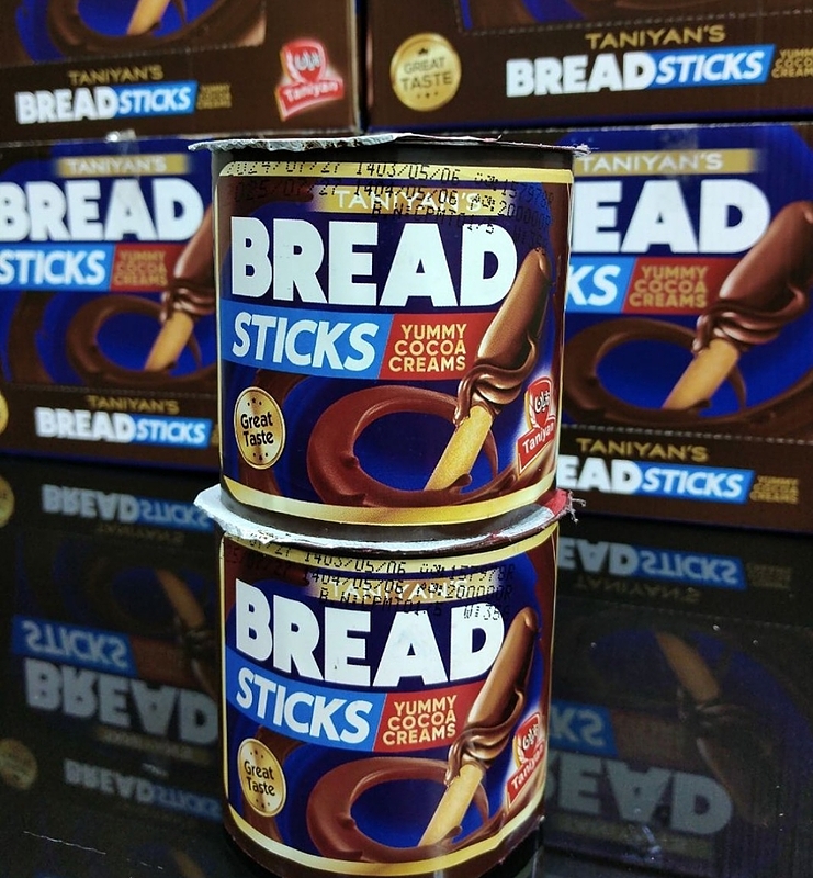 کراکر شکلاتی تانیان35گرم bread sticks _باکس 24عدد