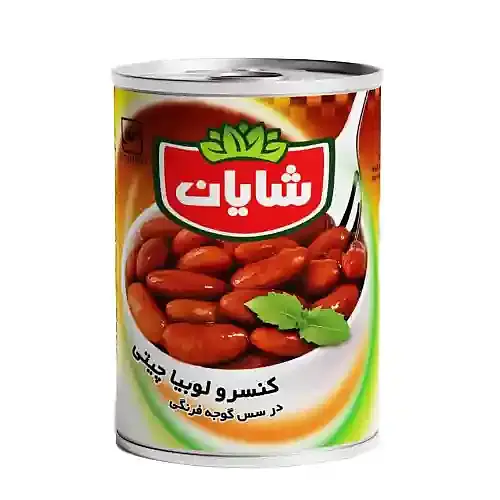 کنسرو لوبیا ساده 350گرم شایان باکس 24عددی