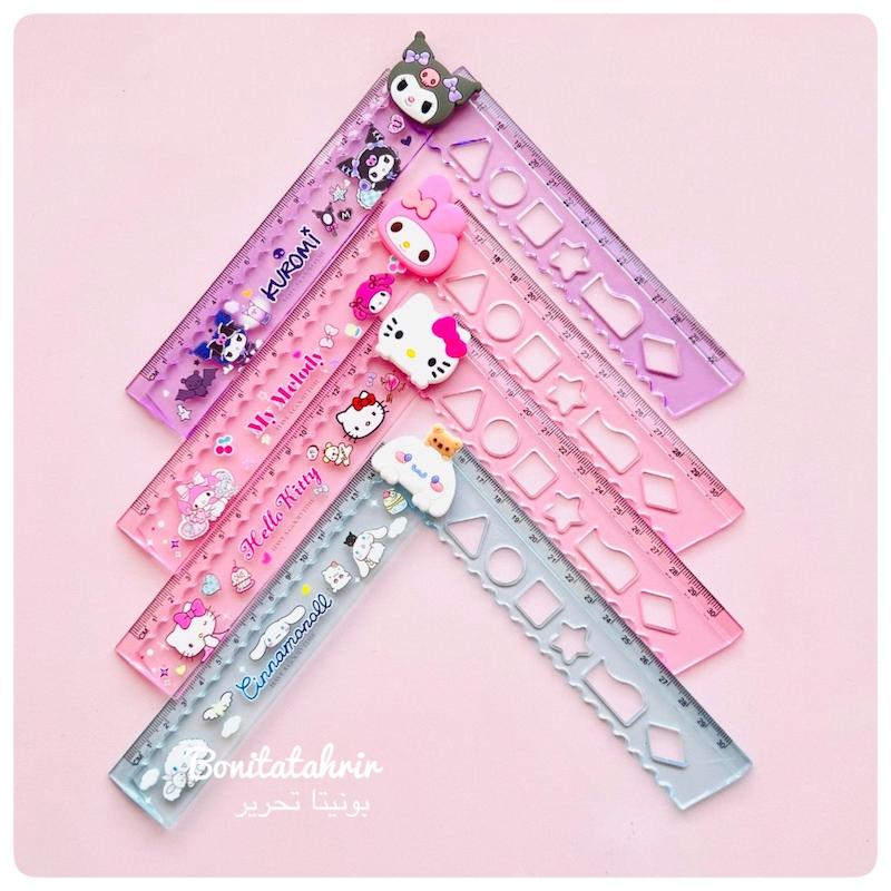 خط کش تاشو شابلون دار کرومی و دوستان