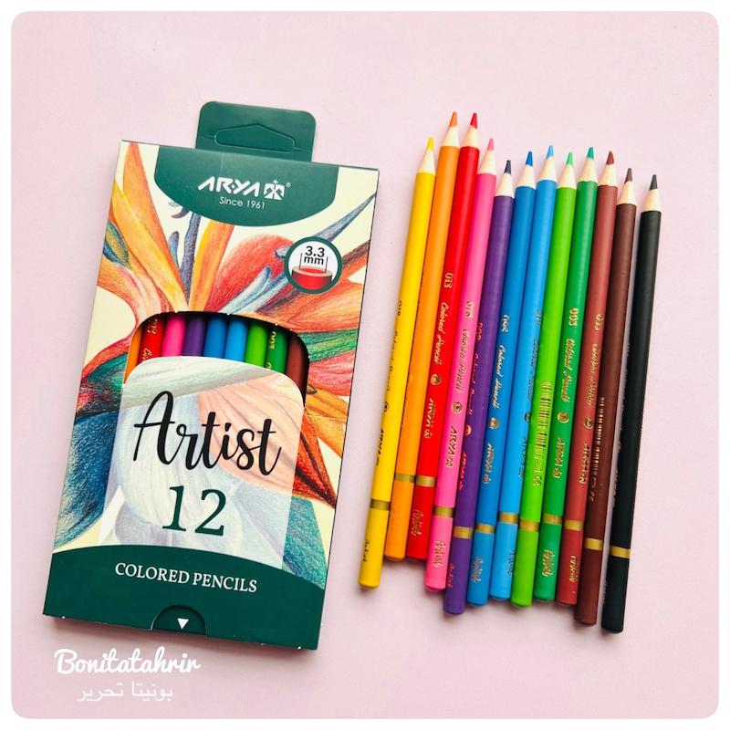 مدادرنگی ۱۲ رنگ آریا آرتیست 