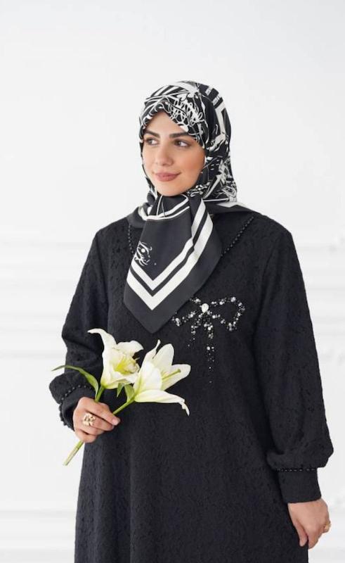 روسری ابریشم قواره ۹۰ طرحدار
