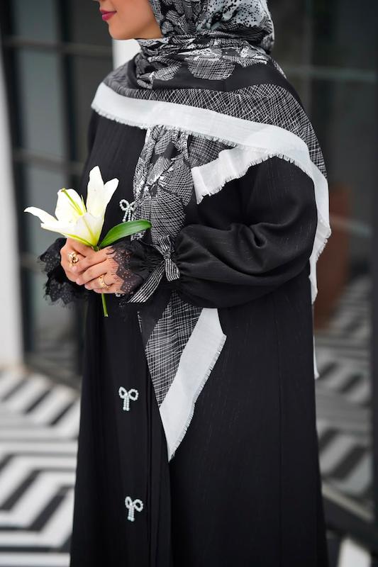 عبا طرح پاپیون مرواریدی