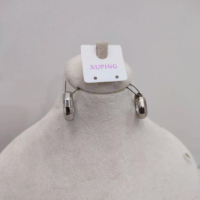گوشواره حلقه ای ژوپینگ نقره ای مدل تراش