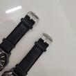 ساعت مردانه بند چرمی مشکی طرح دو موتوره