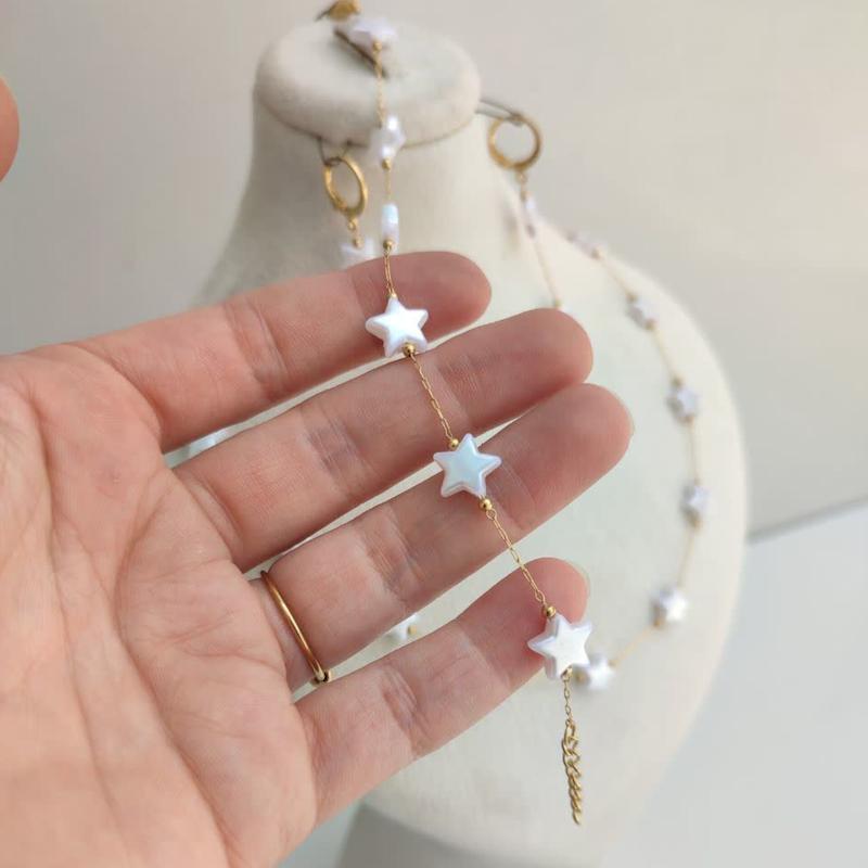 سرویس زنانه طلایی مدل ستاره سفید 