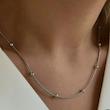 گردنبند ماری توپی نقره ای زنانه 