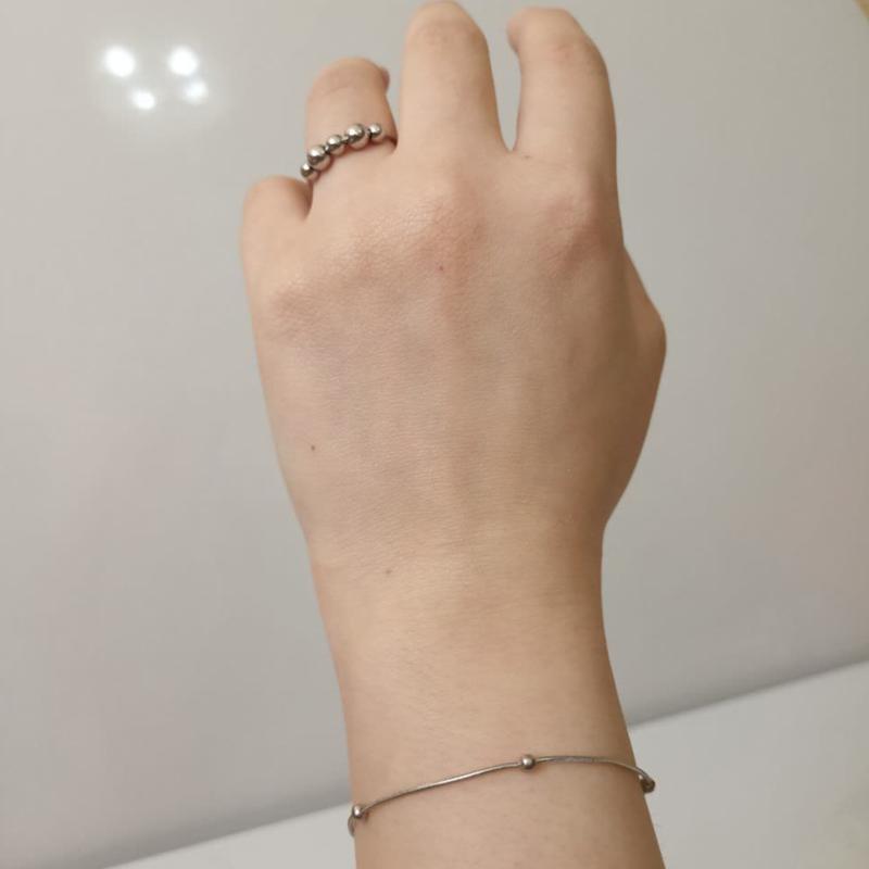 گردنبند ماری توپی نقره ای زنانه 