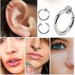 پیرسینگ فیک حلقه فنری نقره ای 