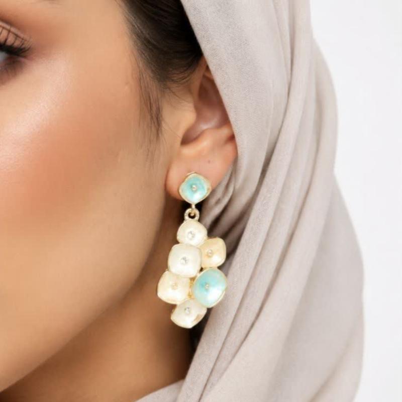 گوشواره میناکاری مدل آویز