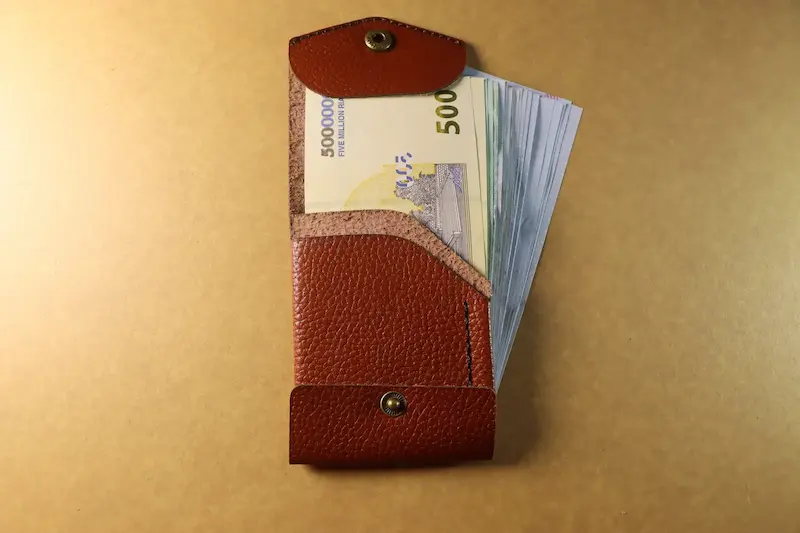 کیف پول چرم طبیعی بن‌سای مدل Diro نمای باز، کیف پول چرم طبیعی، بن سای، بن استور، کیف پول مردانه